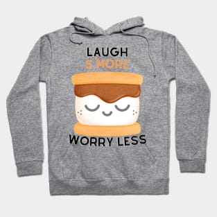 Laugh S'More Worry Less - Satisfied Marshmallow Face Hoodie